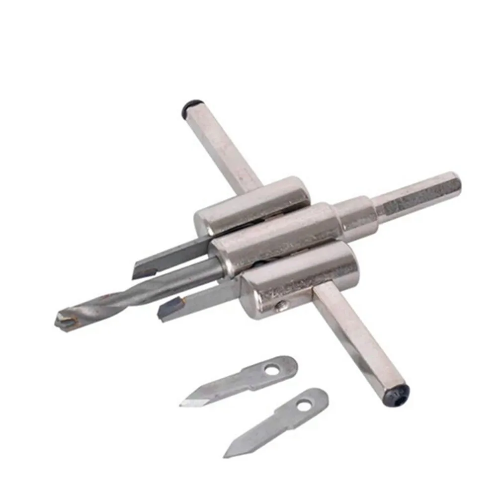 30-120/200/300mm Adjustable Circle Hole Cutter Wood Drywall Drill Bit Saw Round Cutting Blade Aircraft Type DIY Tool view 2