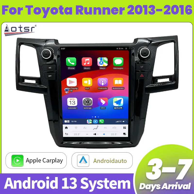 

Aotsr 12,1-дюймовый Android 13 8 + 256G для Toyota Runner 2013-2016, автомобильный радиоприемник, GPS-навигация, головное устройство, мультимедийный плеер, аудио стерео