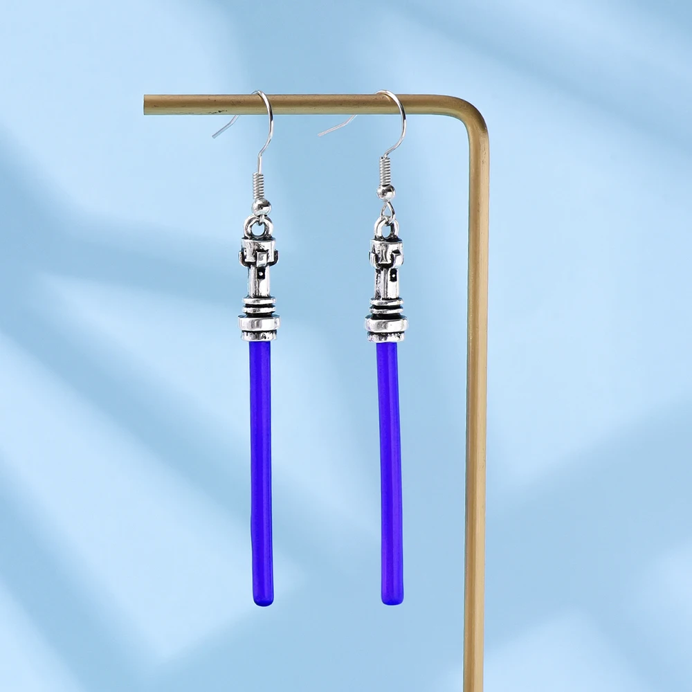 Lightsaber Drop Earrings Creative Interesting Designs Women Girls Gift Souvenirs Jewelry Wholesale