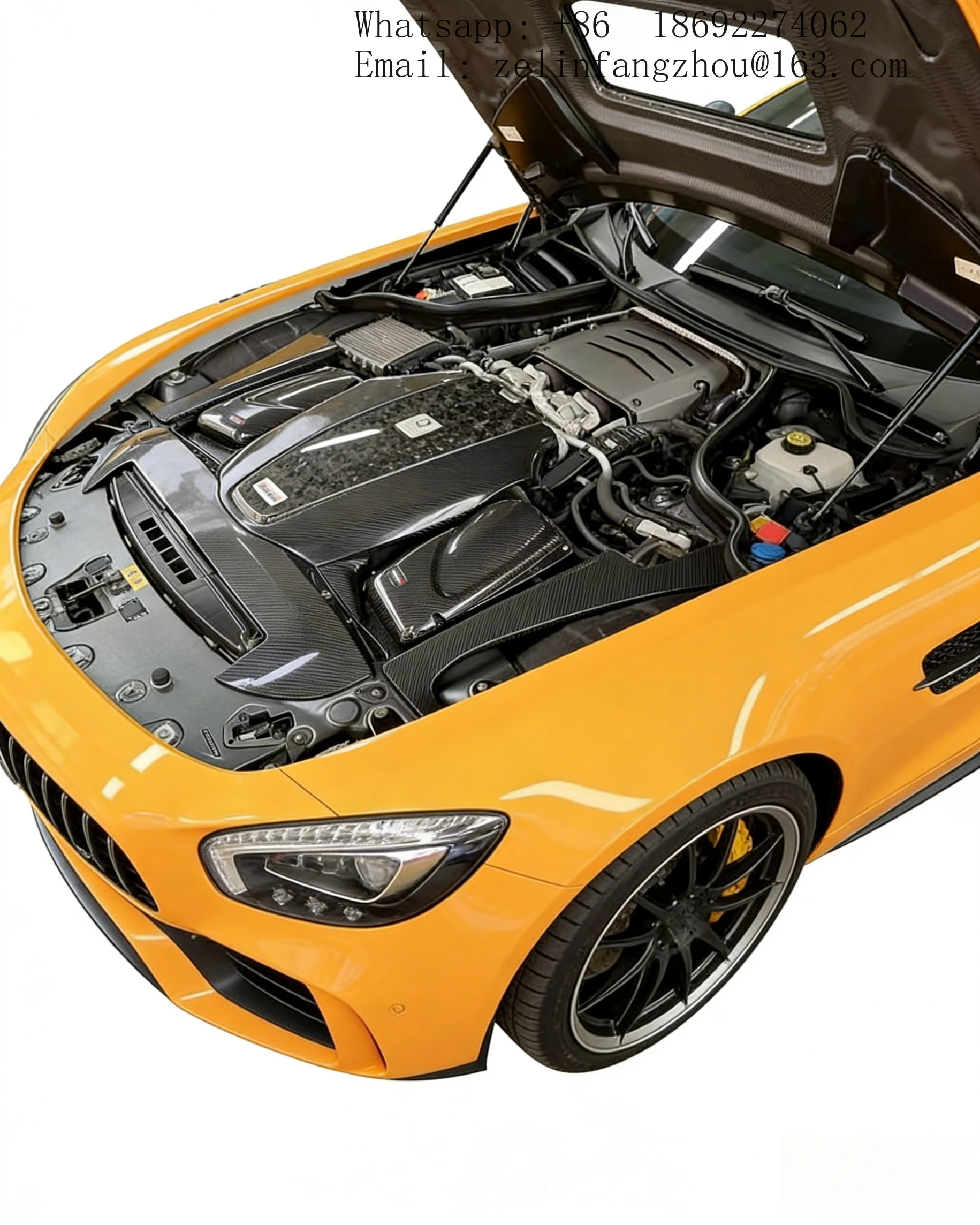 Dry Carbon Fiber Cold Air Intake System For Benz AMG GT 4.0T 2019-2024 Auto Parts Replace Engine Performance
