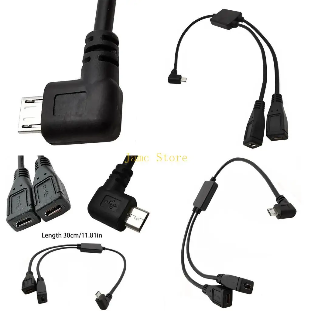 

LX0B Splitter и Micro USB -кабель 2 в 1 адаптерной зарядке Данные Средние 30 см.