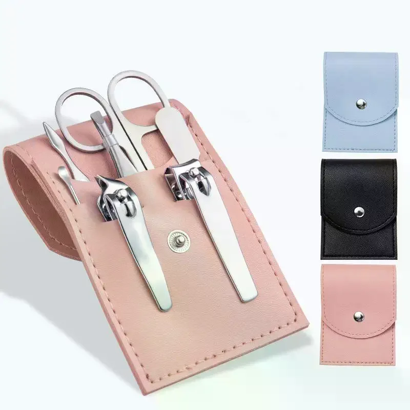 /Kuz/Stainless Steel Nail Clipper Set Nail Clippers Nail Scissors Manicure Pedicure Set Nail File Manicure Tools 4Pcs