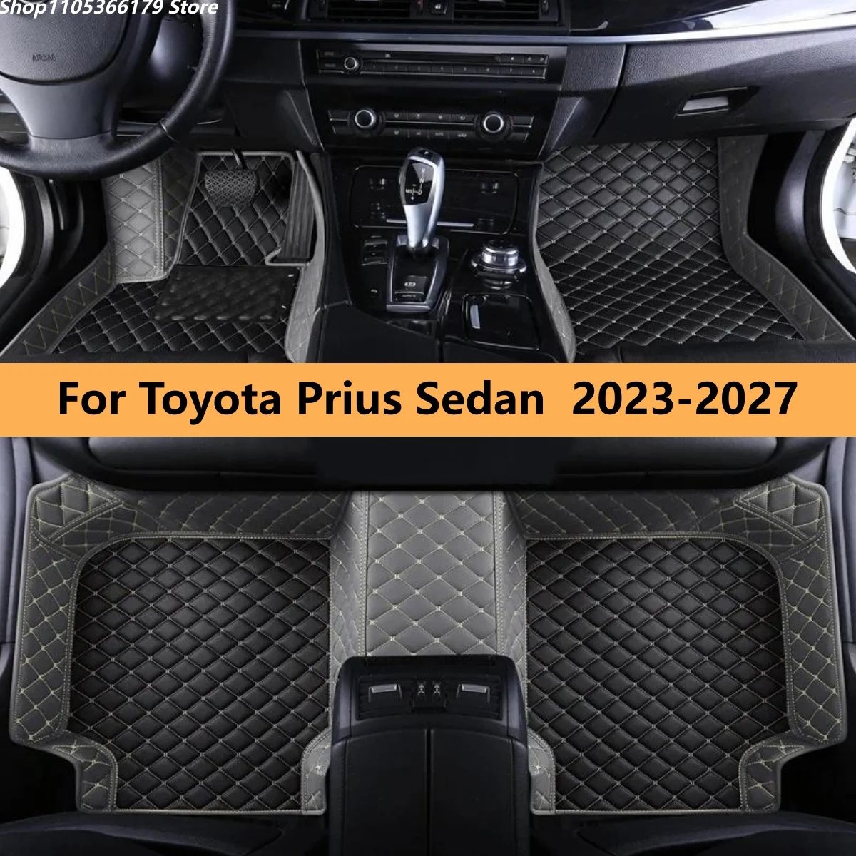 

Car Floor Mats 100% Fit For Toyota Prius Sedan 2023 2024 2025 2026 2027 Car Leather Carpet Pads Full Set Foot Matts Rugs