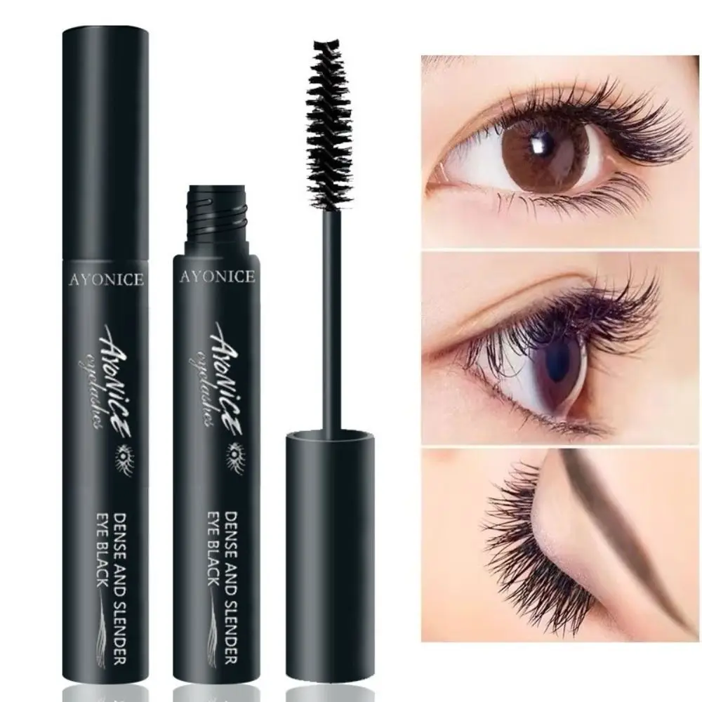 New Waterproof Black Mascara Lengthening Smudge-proof Liquid Fiber Mascara Lasting Natural Eyelash Extension Brush Makeup Tools