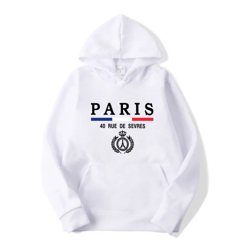 Autumn And Winter 2024 Paris Hip-Hop Long-Sleeved Hooded Sweatshirt For Men And Women Casual Fashion Pullover Sweatshirt