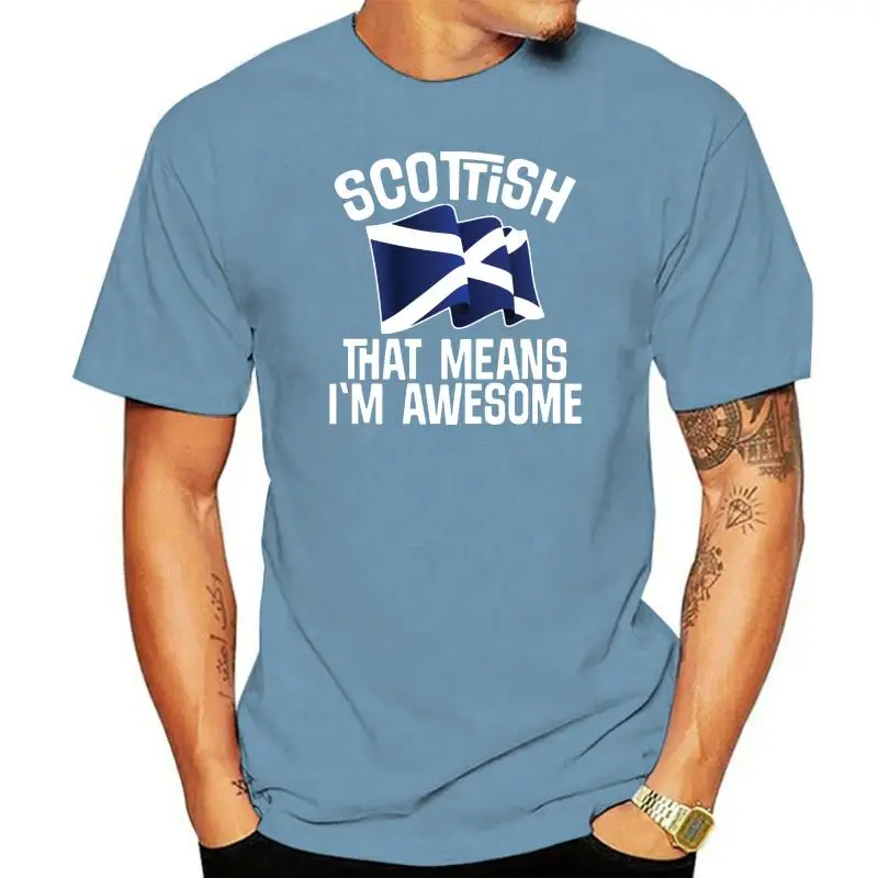 Fashion Scottish Flag Proud Scotland Quote T Shirt Men Kawaii Boy Girl Tshirts O Neck Streetwear