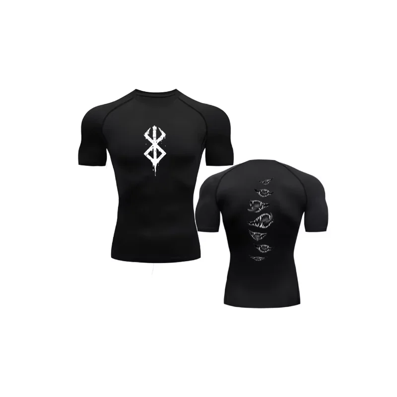 

Anime Berserk Guts Men's Compression Shirt Fitness Sport Running Tight Gym TShirts Athletic Quick Dry Tops Tee Summer
