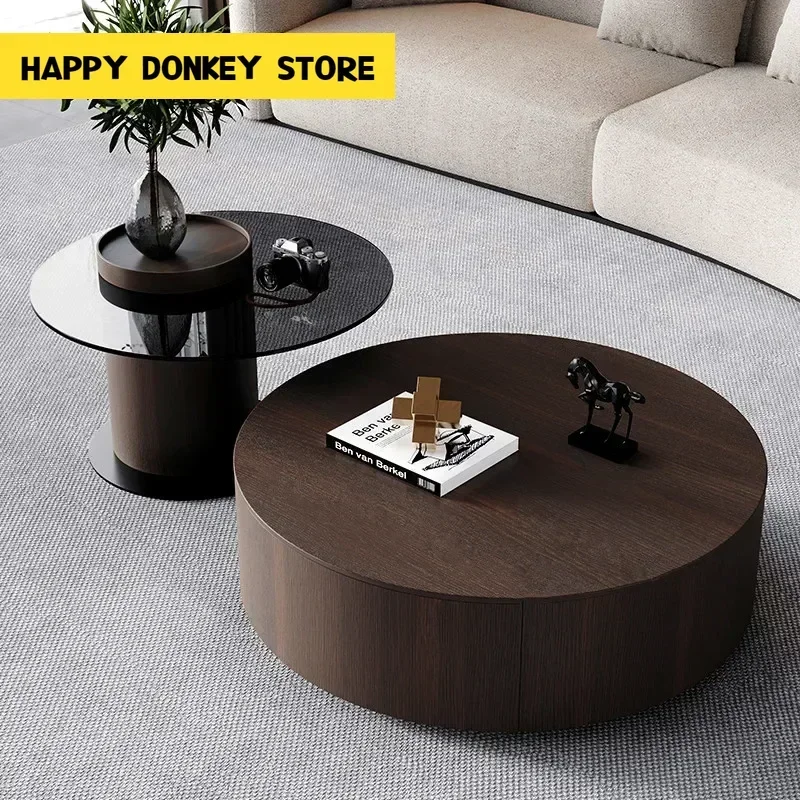 Living Room Coffee Table Nesting Neat Round Coffee Tables Center Tables Living Room Balcony Orta Sehpa Room Furniture MQ50CJ