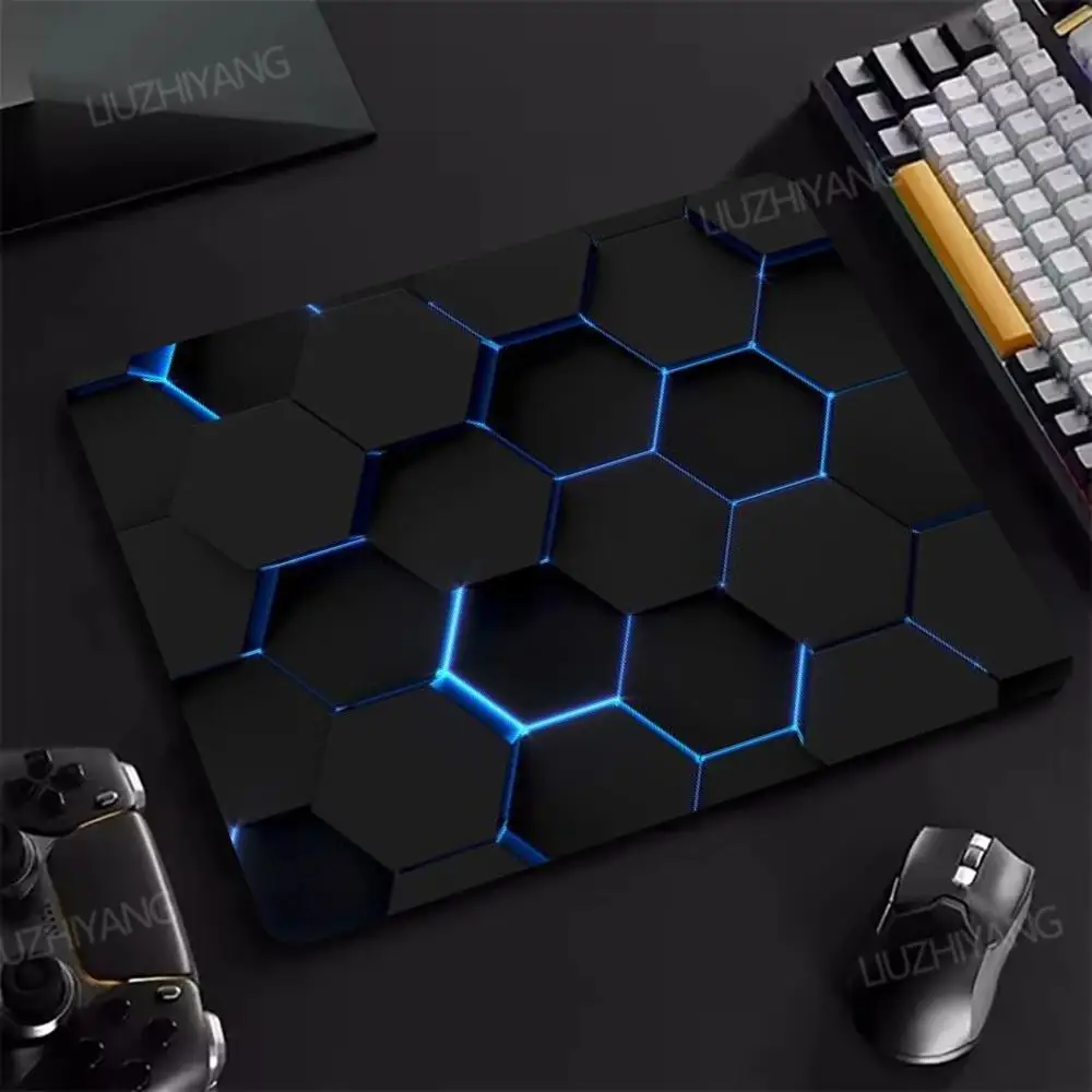 Geometric pattern 3D Mouse Pad Square Computer Office Game Table Mats Rubber Anti-slip HD Gaming Keyboard Mousepads Desktop Mat