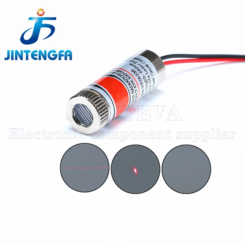High Quality Red Line Laser Module 5mW 650nm Focus Adjustable Laser Head 5V Industrial Grade P0.05