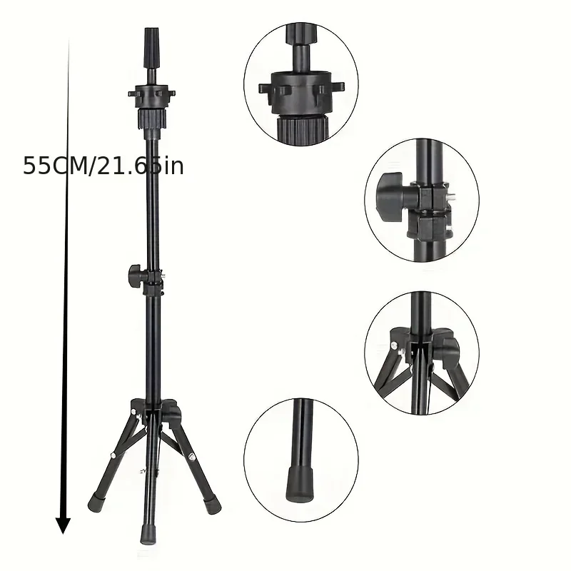 Adjustable Tabletop Mannequin Head Stand for Hairdressing Practice, Ideal for Braiding & Styling Training