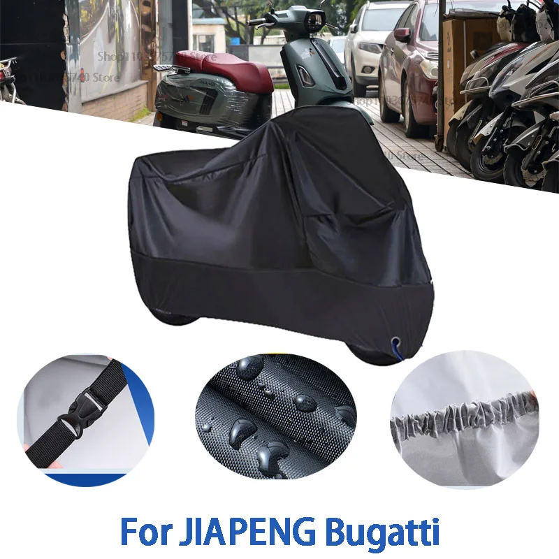 

Motorcycle Full Covers For JIAPENG Bugatti Car Outdoors Sun Protection Dust No Ear Thickened Oxford Clothcover Accessories