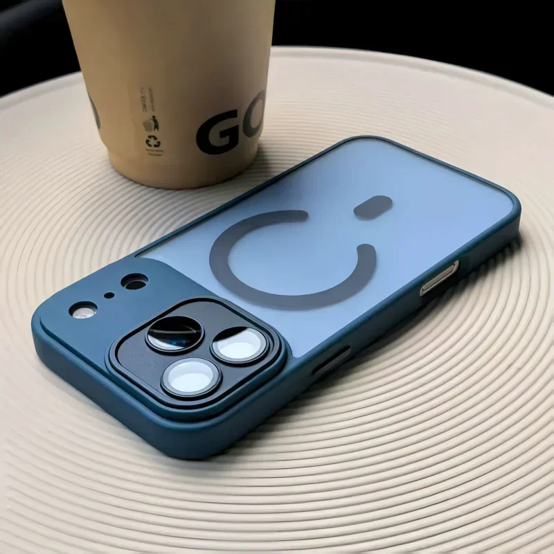 Matte Durchscheinende Klare Linsen-Schutzhülle für Apple iPhone 18 17 Air 17Pro 17 Pro Max Magnetische Kabellose Ladehülle