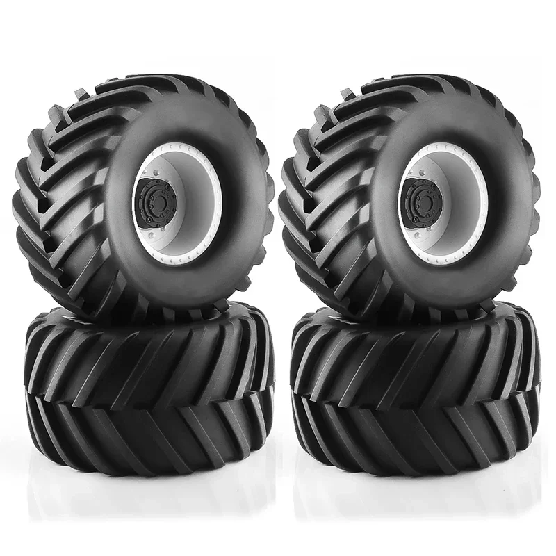 4pcs Oversized 133mm RC Monster Truck Tires - 12mm Hex Wheels for Traxxas/HSP/HPI/Tamiya - High-Traction Off-Road Upgrade Set