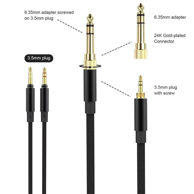 HIFI Balanced Audio Cable XLR To Dual 3.5mm Earphone Upgrade Replacement Wire Headphone Cord for T1 Second Third Generation T5P