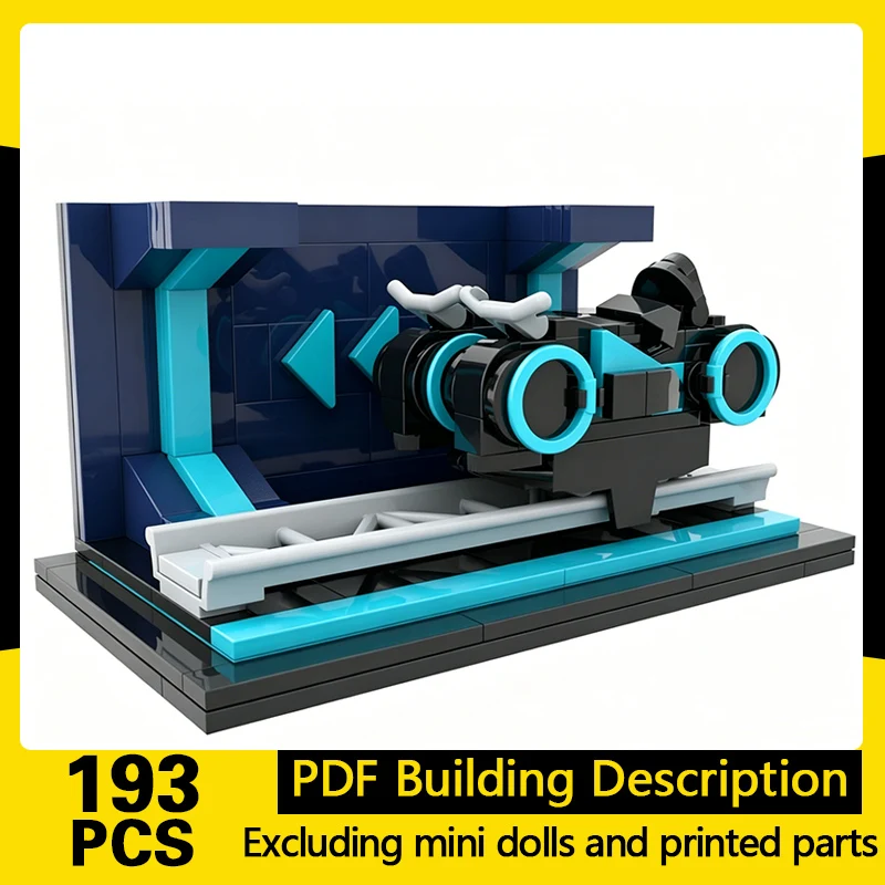 

City Street View Model MOC Building Bricks Motorbike Roller Coaster Modular Technology Gifts Holiday Assemble Children Toys Suit