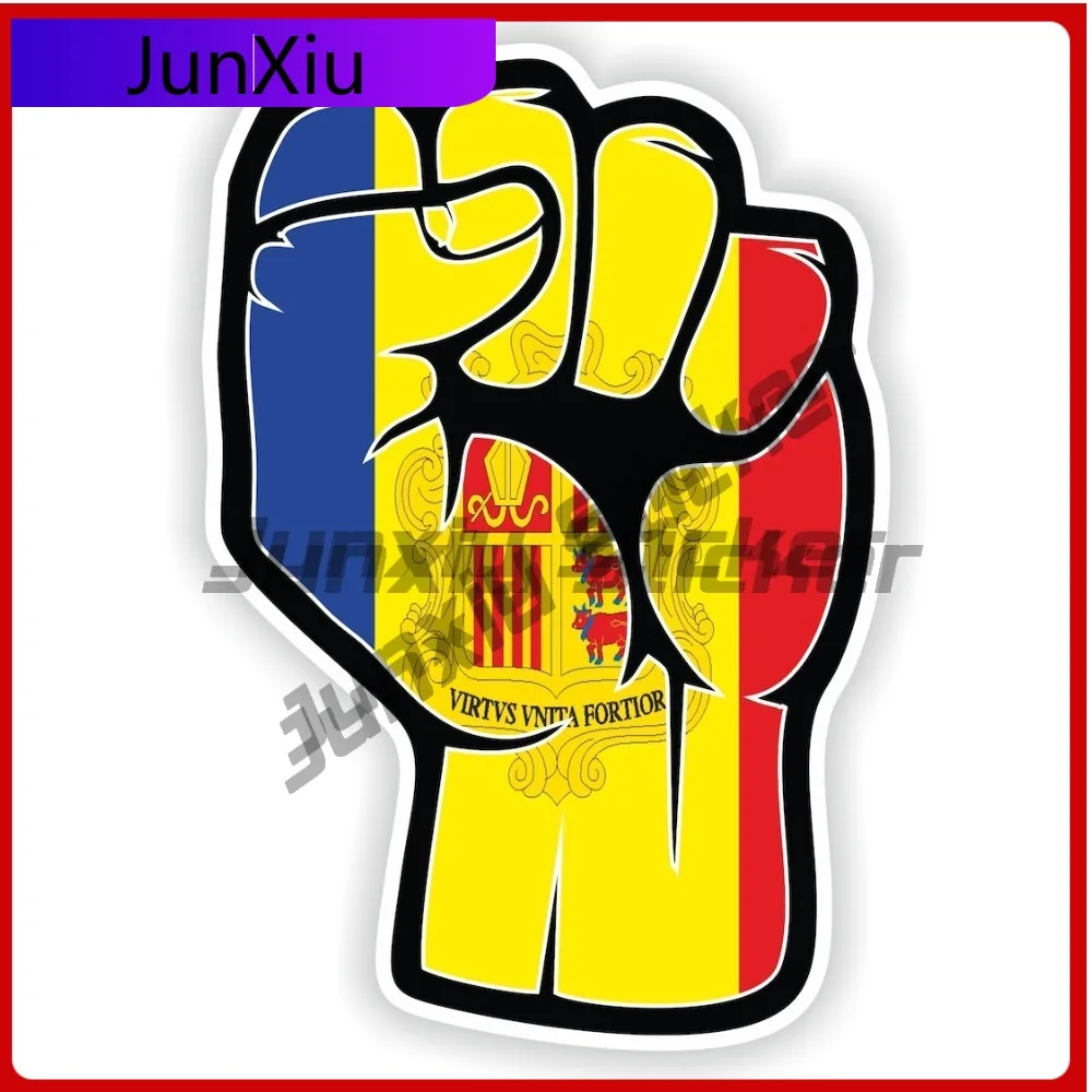

Andora Flag Fist Hand Sige Vinyl Sticker Anti Scratch Decor Custom Car Decals And Graphics Suv Covers Outdoor Sun Protection Mot