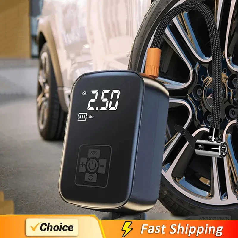 Car-mounted Wireless Air Pump Car Portable Air Pump Electric Car Uses Tire Pump To Inflate