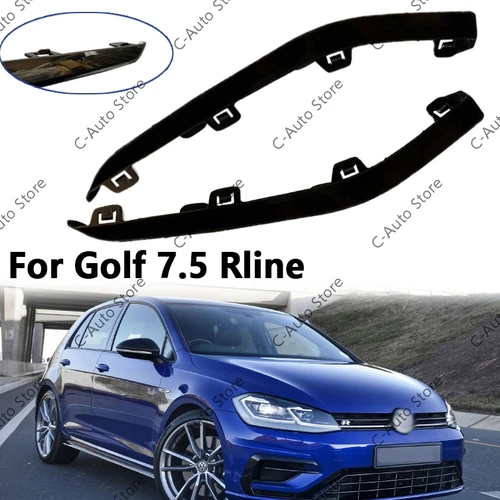 Imagen 1 del producto Alerón inferior del labio del parachoques delantero izquierdo y derecho del coche para Volkswagen Golf 7,5 Rline Deflector de aire embellecedor de cenefa