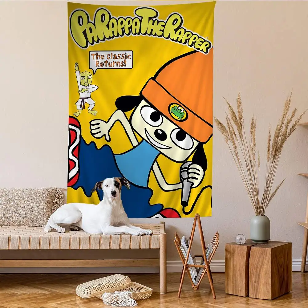 Game Parappa The Rapper Hanging Bohemian Tapestry Hanging Tarot Hippie Wall Rugs Dorm Japanese Tapestry