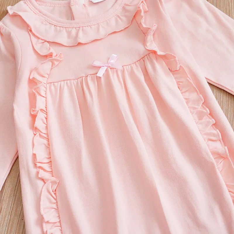 Newborn Baby Girl Clothes pink color girl Comfortable cotton Spring and autumn long sleeves Outfit for Toddler Girl 0-18 Months