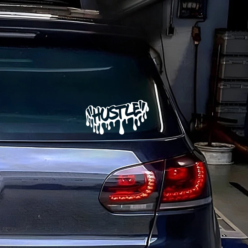

Виниловая наклейка с надписью HUSTLE, 1 шт., водонепроницаемые наклейки для автомобилей, грузовиков, стен, ноутбуков, окон, мотоциклов и бамперов