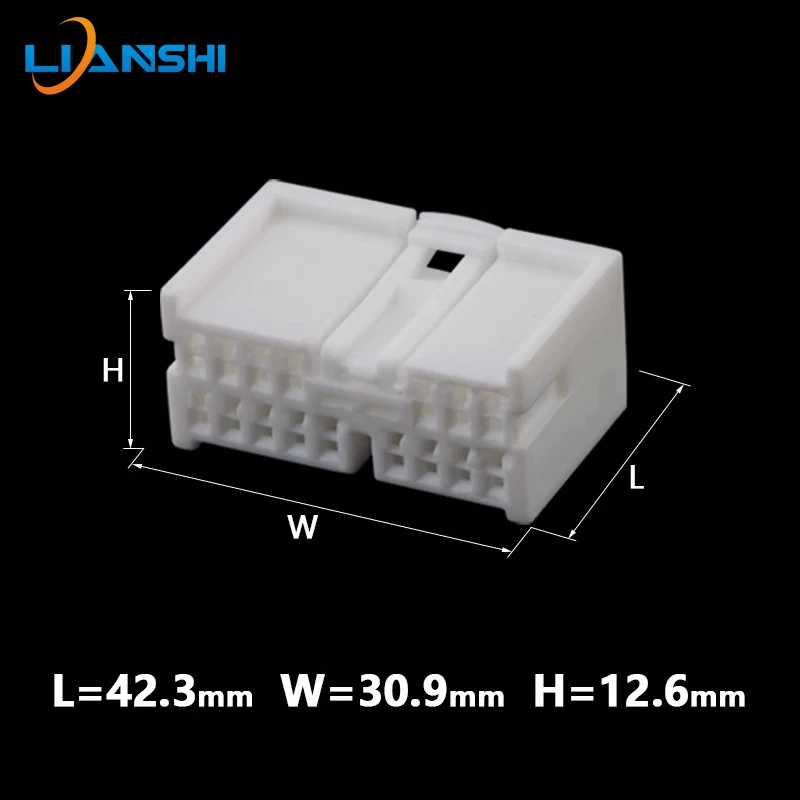 

DJ7165-0.6-10/21 Automotive speed sensor PCB connector board end pin 16-hole plug seat rubber shell sheath with terminal