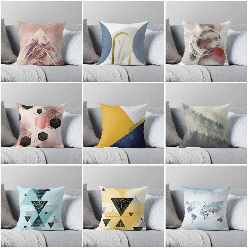 House Decorative Home Pillowcase for sofa Cushion Cover 45*45 Nordic 40*40cm 40x40cm 50x50 Morandi Living Room abstract 60x60