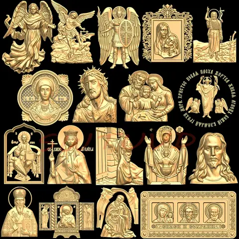 25PCS 3D STL Model Religion Icon Jeus for CNC Router Aspire Engraver 3D Printer ArtCam Cut3DReligion Icon