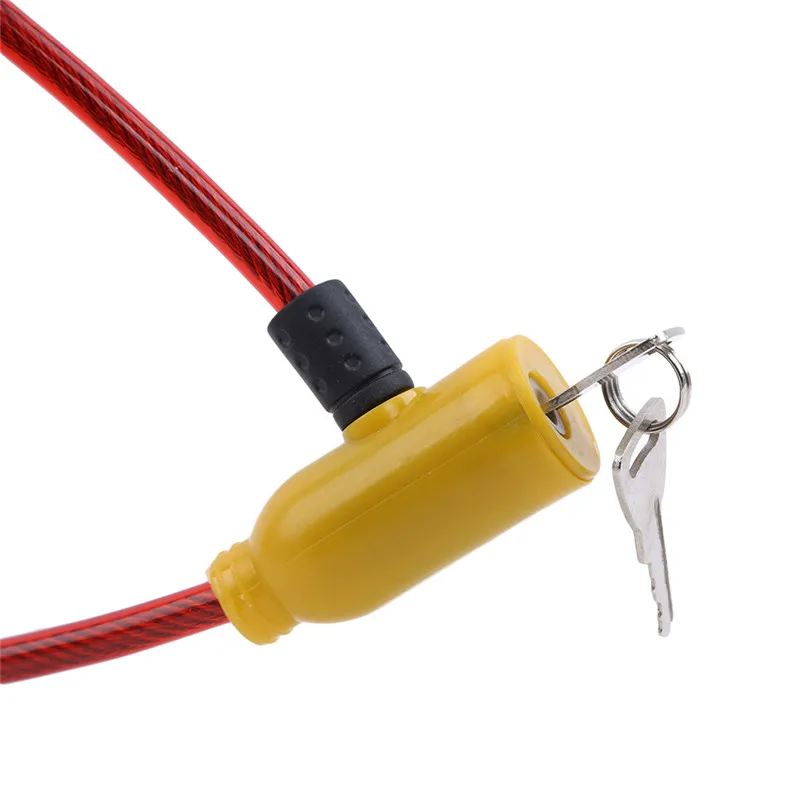 قفل كابل فولاذية ضد السرقة للدراجة ، ملحقات أمان خارجية بمفتاحين #6