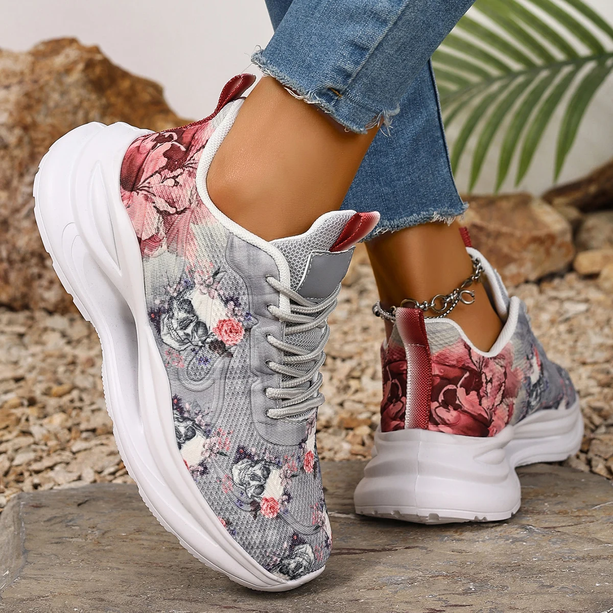 Women's shoes, women's sports shoes 2025 Women's shoes Breathable Halloween dad shoes Women's casual and versatile sports shoe