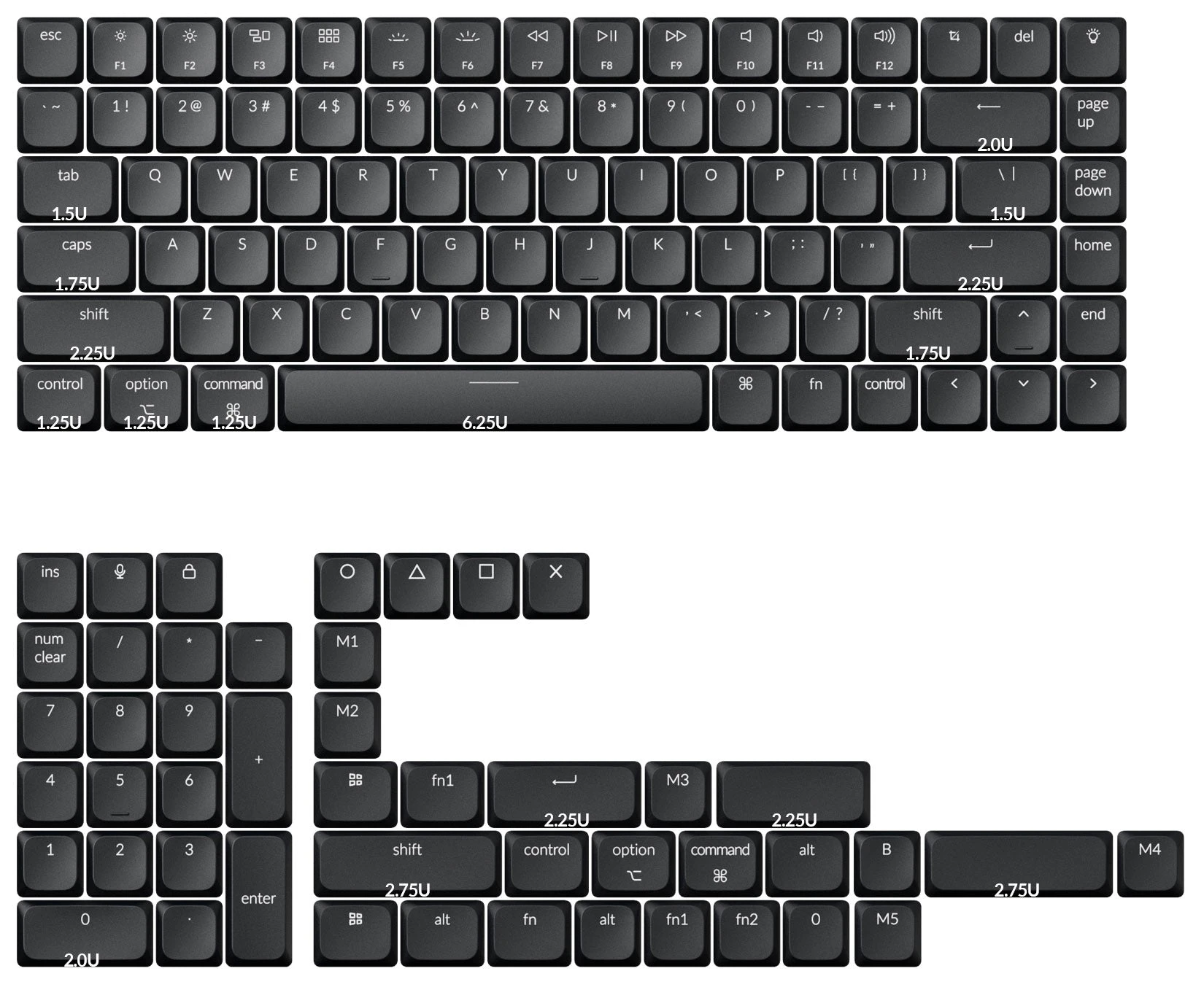 Keychron Zestaw Niskoprofilowych Nakładek na Klawisze ABS LSA do Klawiatury Mechanicznej — zdjęcie produktu 3