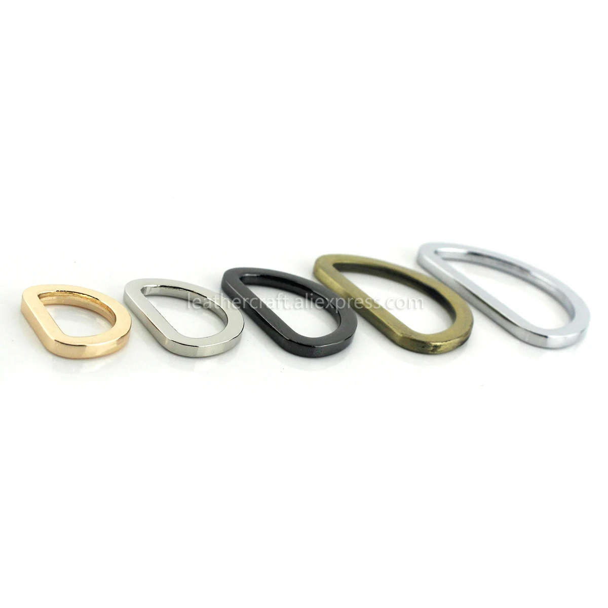 1 X Metal Dee Ring Mould Formed Flat Wire Belt Buckle Flat Head Leather Craft Garment Bag Strap Hardware Accessories