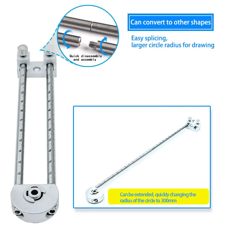 

Деревообработка Точный писец Регулируемая линейка для рисования кругов - метрический маркировочный калибр Плотник Писец Инструмент для рисования кругов