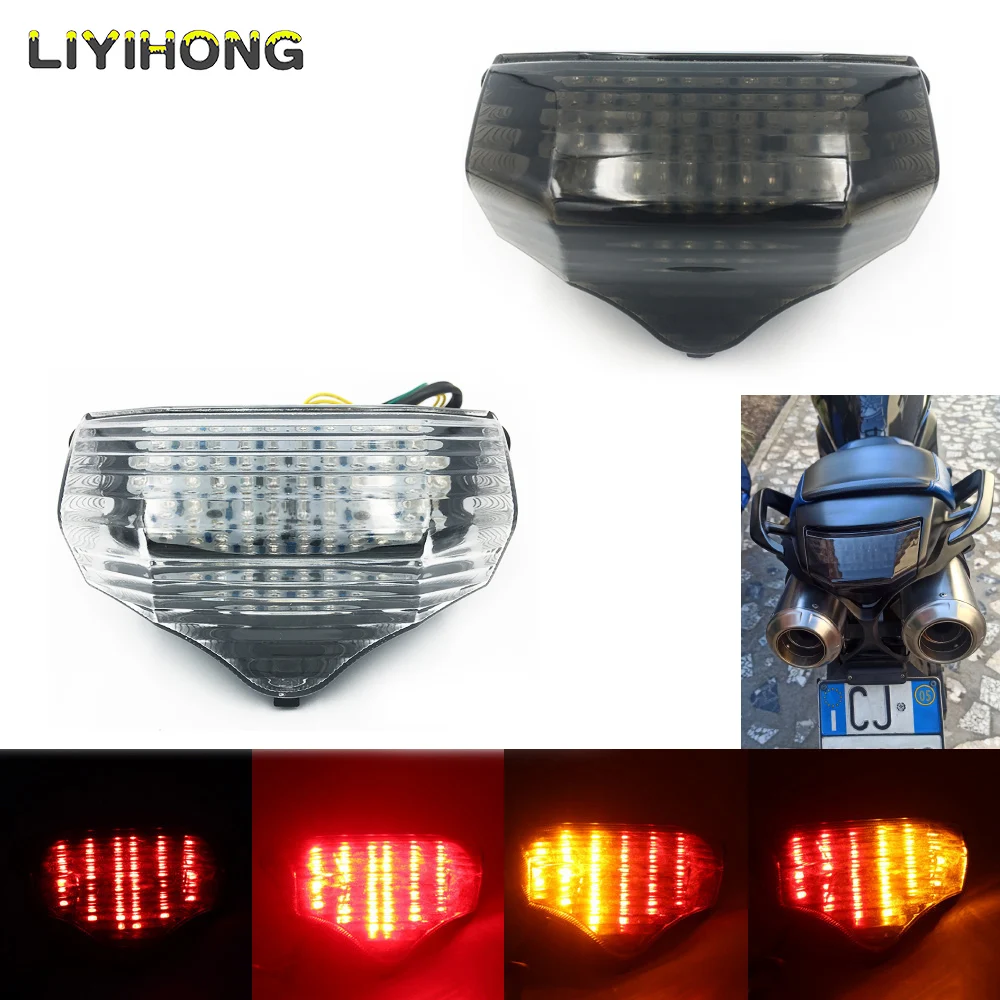 Per Yamaha FZ600 FZ6 FAZER 2004 2005 2006 2007 2008 2009 fanali posteriori a LED per moto gruppo freno con fanale posteriore posteriore dello sterzo