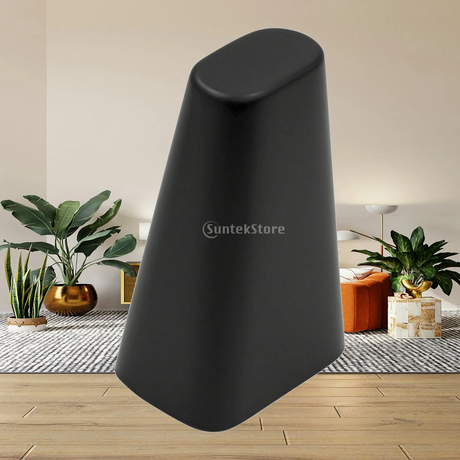 Steel Cowbell Smooth Surface Cowbell with Black Finish Cow Bell Instrument Metal-Toned Percussion Accessory Sturdy for Drummers