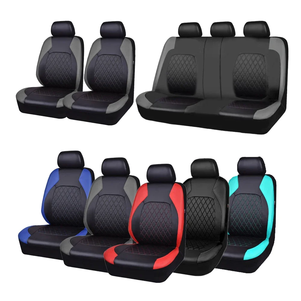 

PU Leather Car Seat Cover - Universal, Waterproof, for Sedan, SUV, Pickup Truck, All Seasons