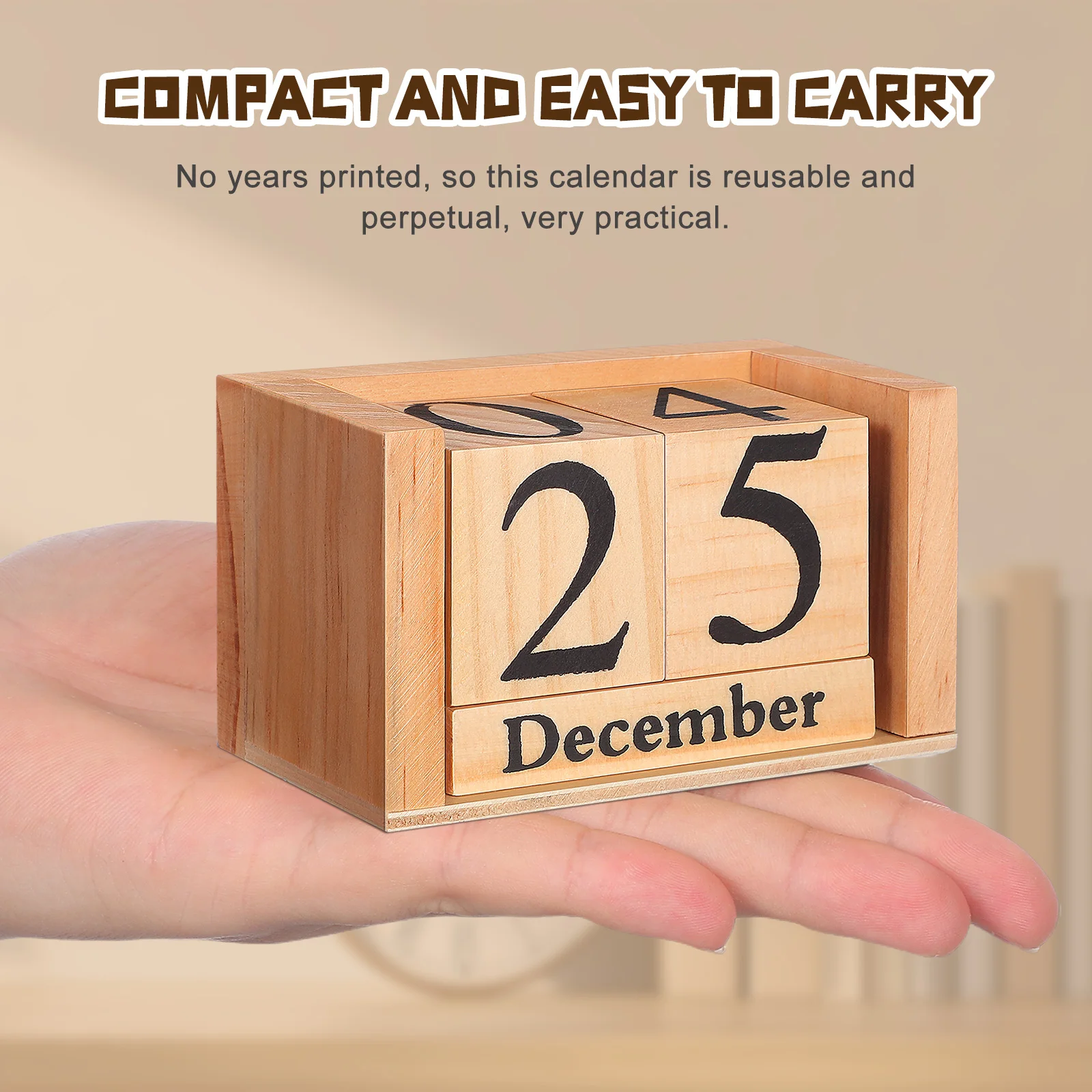 

Elegant Wood Calendar European Style Perpetual Calendar Office Block Calendar Decoration For Office Block Standing Daily Blocks