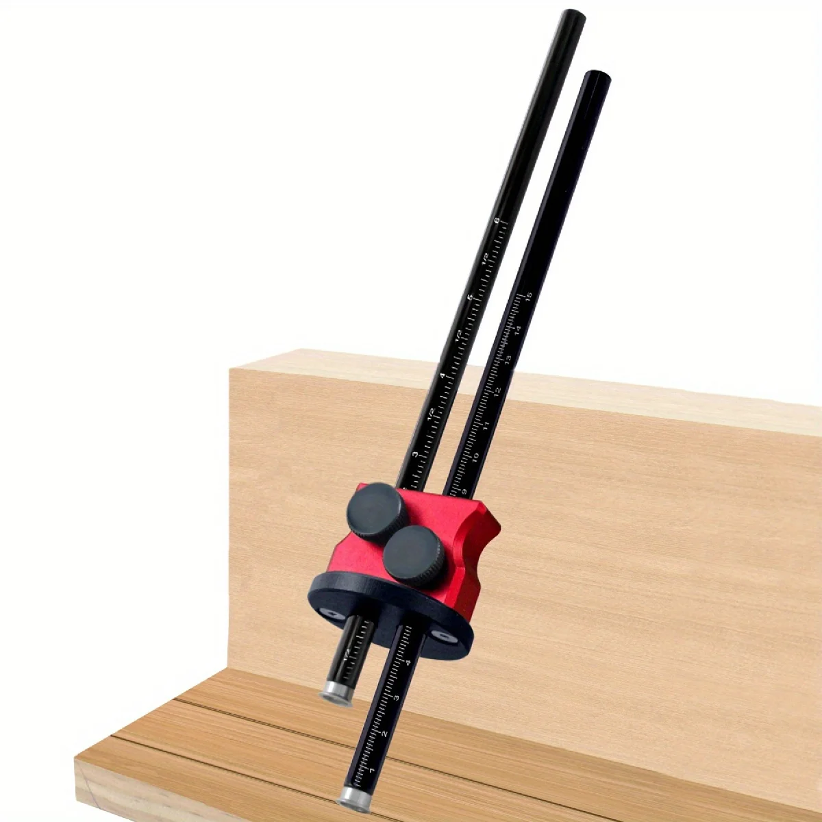Double Head Wheel Marking Gauge - Aluminum Alloy Parallel Line Drawing Tool Woodworking Solid Metal Bar Wood Scribe Tool