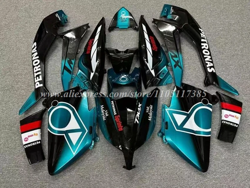 Nuovi kit carene moto ABS adatti per T-max 530 2012 2013 2014 12 13 14 Set carrozzeria lucido numero personalizzato 6