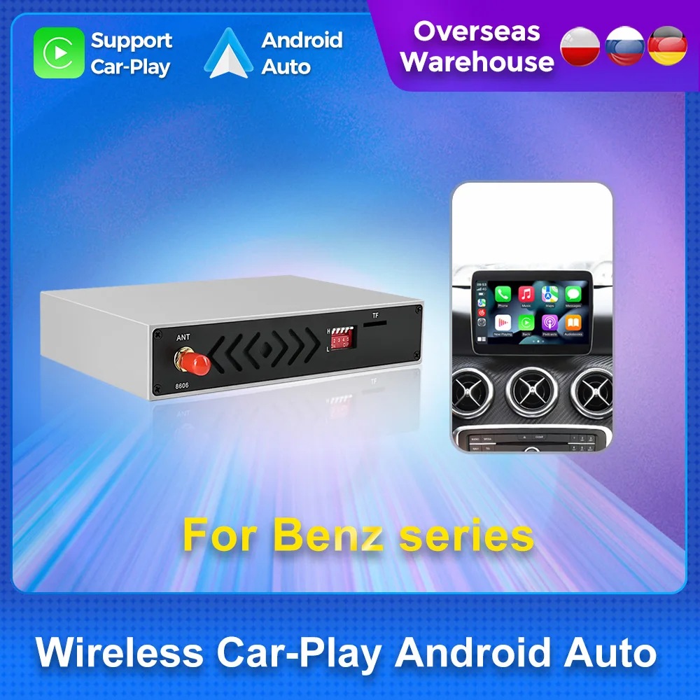 Decoder Box per Mercedes Benz C W204 2008-2010 NTG 4.0 4.5 5.0 Wireless CarPlay Android Auto Radio Mirror Link funzione AirPlay