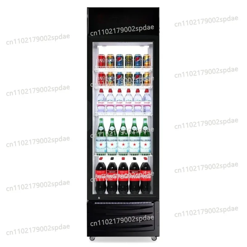 Commercial Single Glass Door Beverage Display Chiller Constant Temp Storage For Cola Bottled Drinks