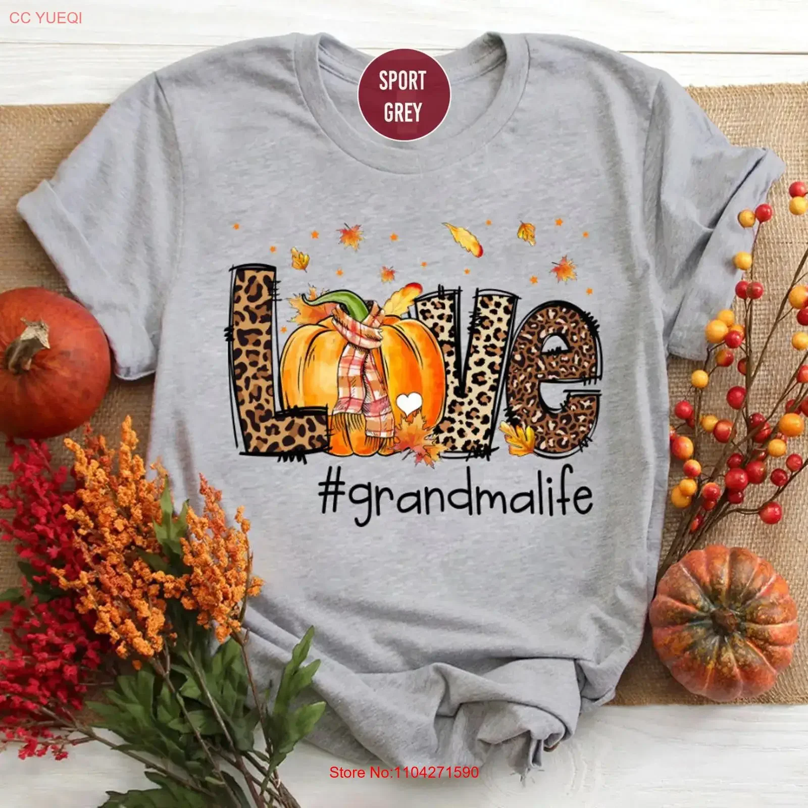 Personalized Love Grandma Life Leopard T Shirt Custom Nickname Mimi Te vintage Washed Top For Everyday Wear graphic Slightly