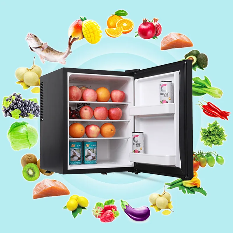 Mini Fridge Cooler 40L Refrigerator Glass Door for Beer Soda or Wine –Small Drink Dispenser Machine 0.3kWh/24H