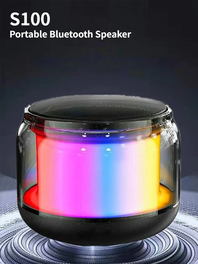 S100 Cool Multi-Functional Bluetooth Speaker High Life Bright Color Science Fiction Car Small Speaker for Home Garden Outdoor