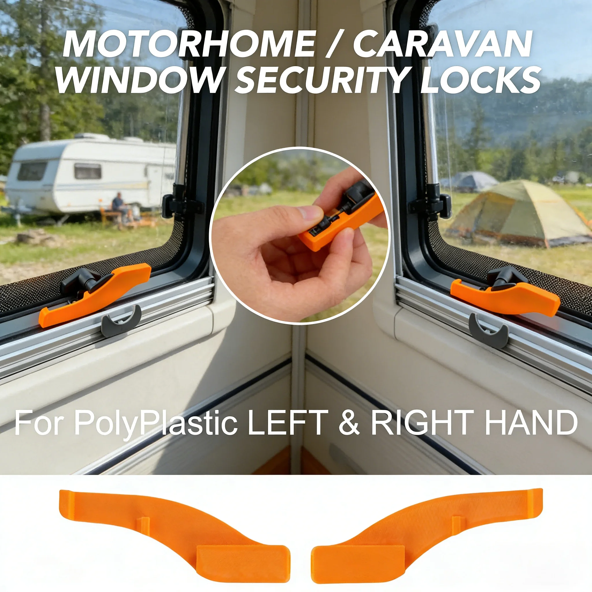 Caravan Window Security Lock Catch Window Holder For PolyPlastic Caravan & Motorhome Left/Right Hand Camper Accessories