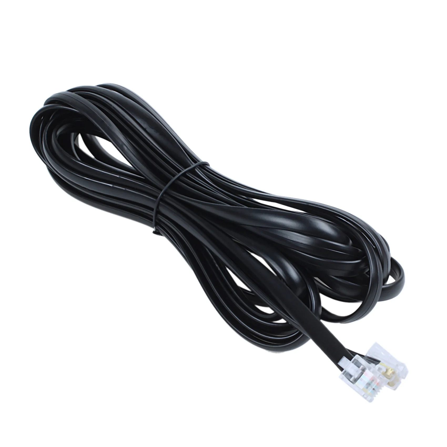 ABRI-2X 6P6C RJ11 Telephone Extension Fax Modem Cable Line 5M Length Black