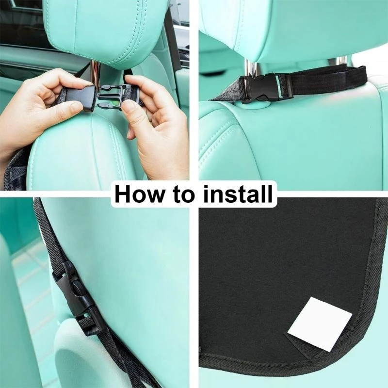 

Kick Mats Backseat Protectors Cover for Car SUV Vehicle Back KidsSafety Accessory Universal 17'' by 26'' Mat