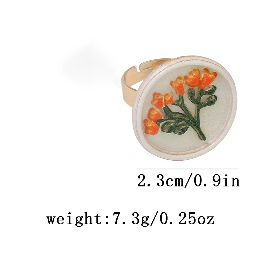 Vintage-Blumen-Relief-Offener Ring, Nischen-Persönlichkeits-Mode, Damen-Style, Zeigefingerring, Accessoires, Schmuck, Geschenke – Detail 4