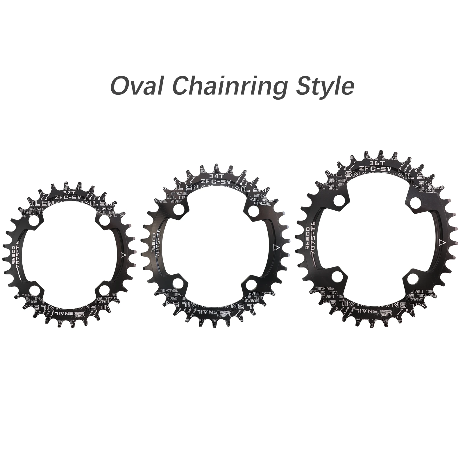 SNAIL 96BCD Oval Chainring for Shimano Alivio M4050 M4000 M3000 M2000 Narrow-Wide 32–36T
